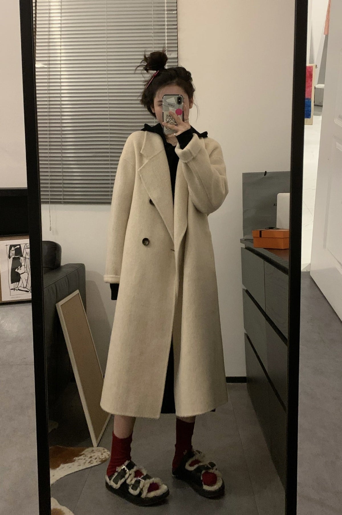 【dress】フード付きニットワンピース　M27246