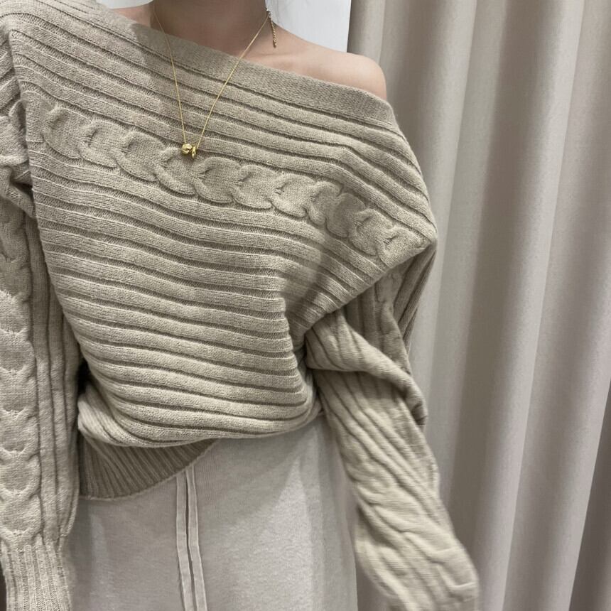 【tops】ニットプルオーバー　M19196