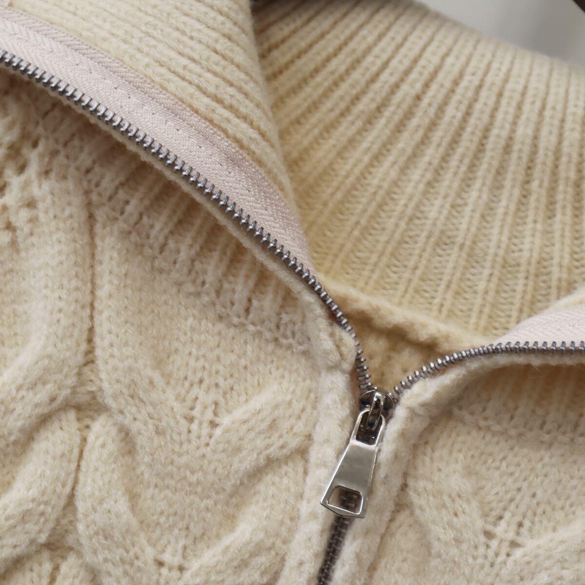 【outer】ファスナーニットカーデ　M28125