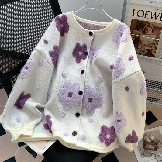 【outer】クルーネックニットカーデ　M26325
