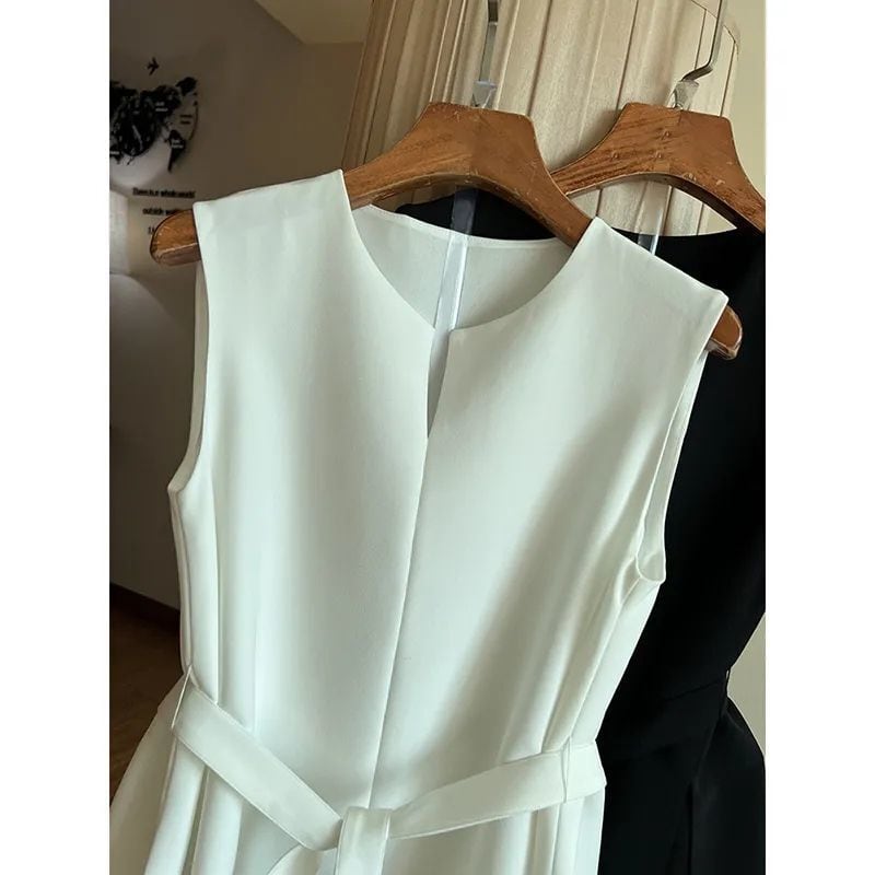 【tops】2色ウエストリボンタンクトップF7535