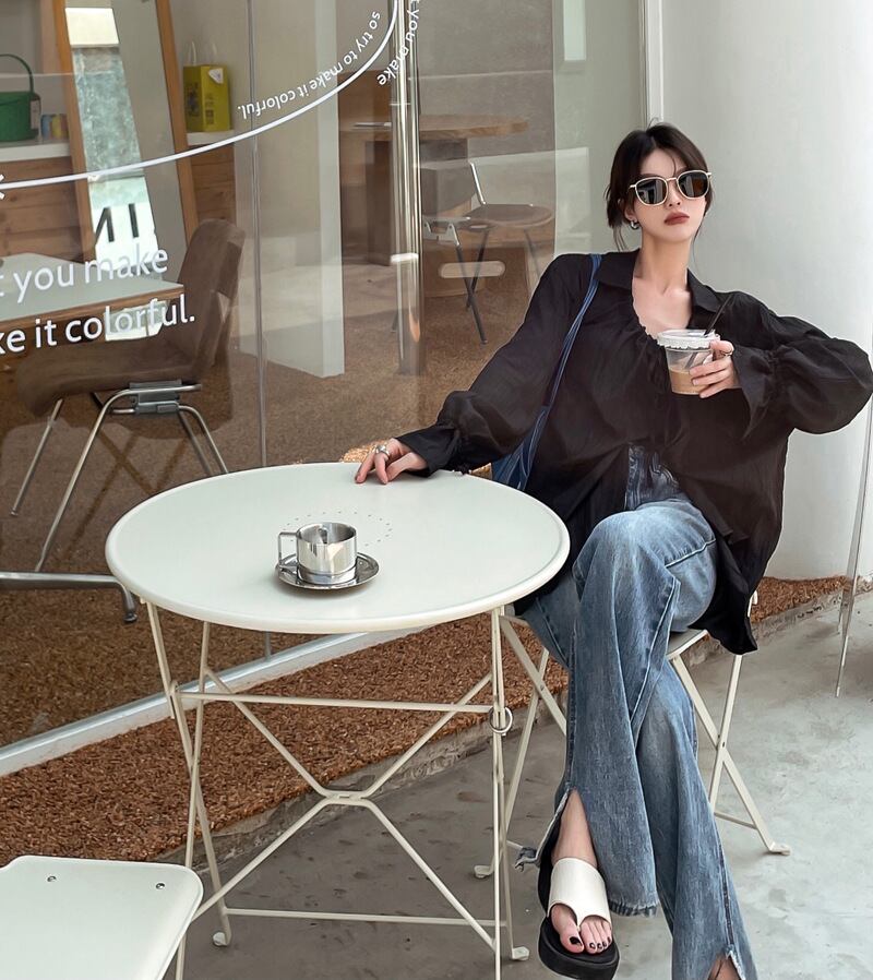 【tops】パフスリーブ ブラウスG20356