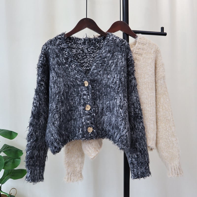 【outer】Vネックニットカーデ　M28588