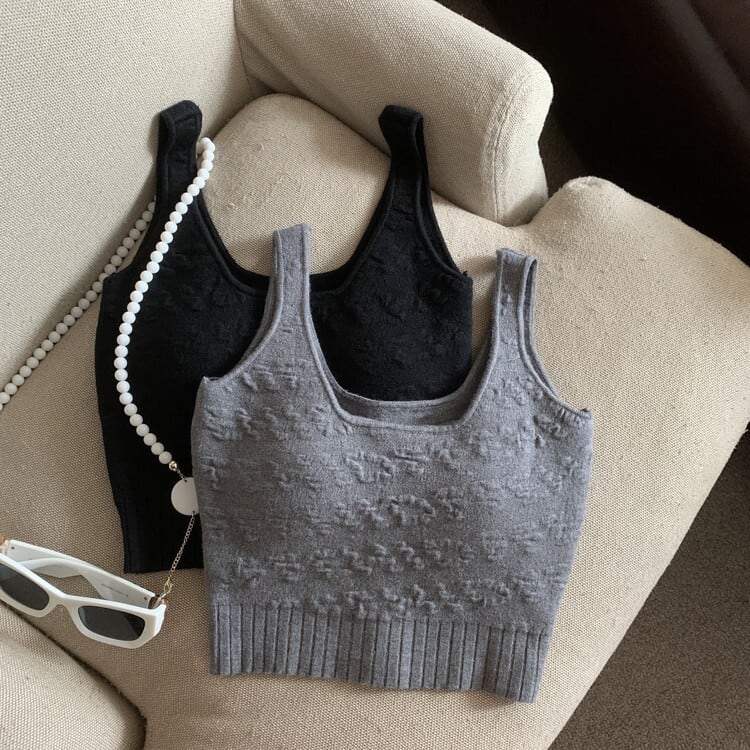 【tops】ニットキャミソール　M25469