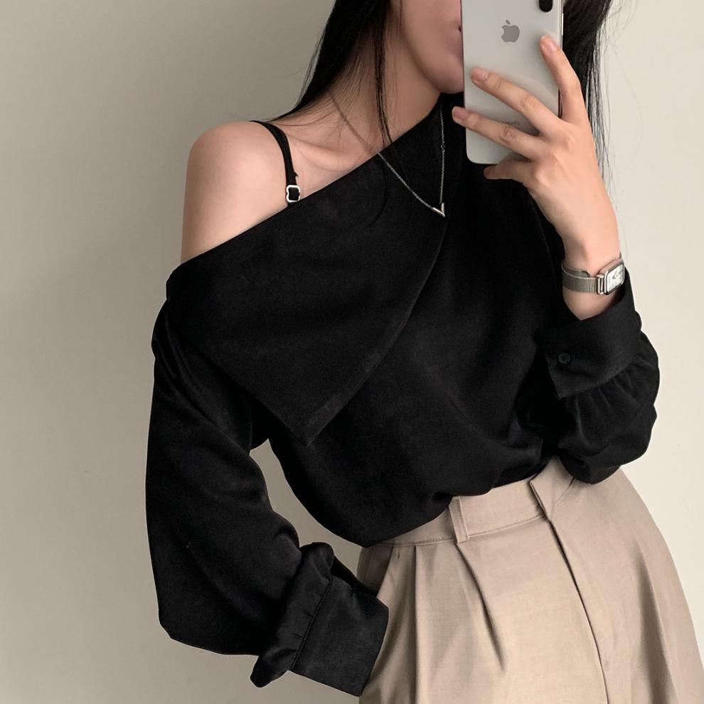 【tops】オフショルダートップス　M25763