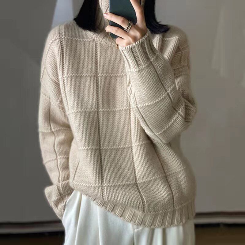 【tops】ハイネックニットセーター　M18312