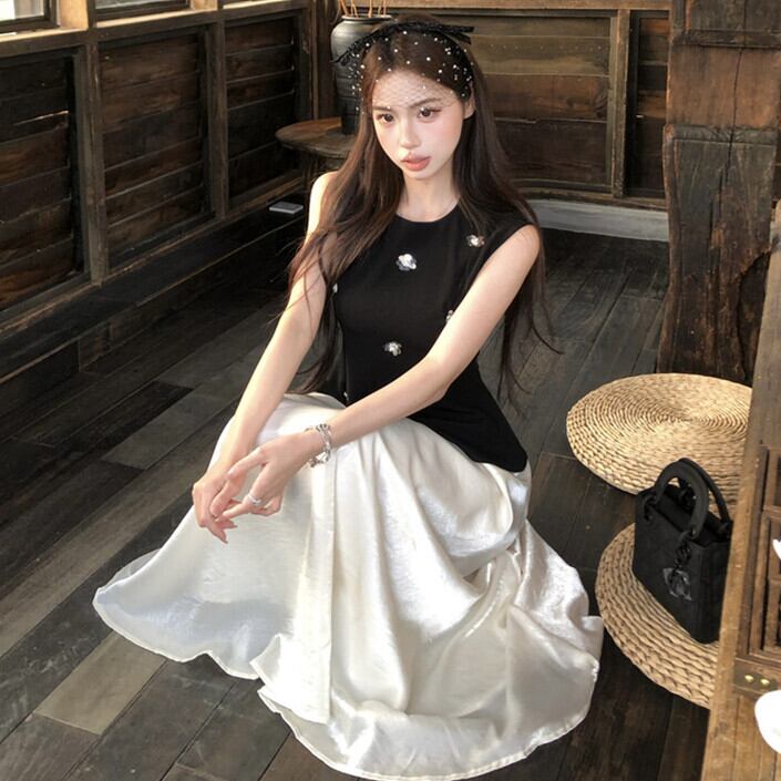 【set】ノースリーブトップス×スカートセット　M29573