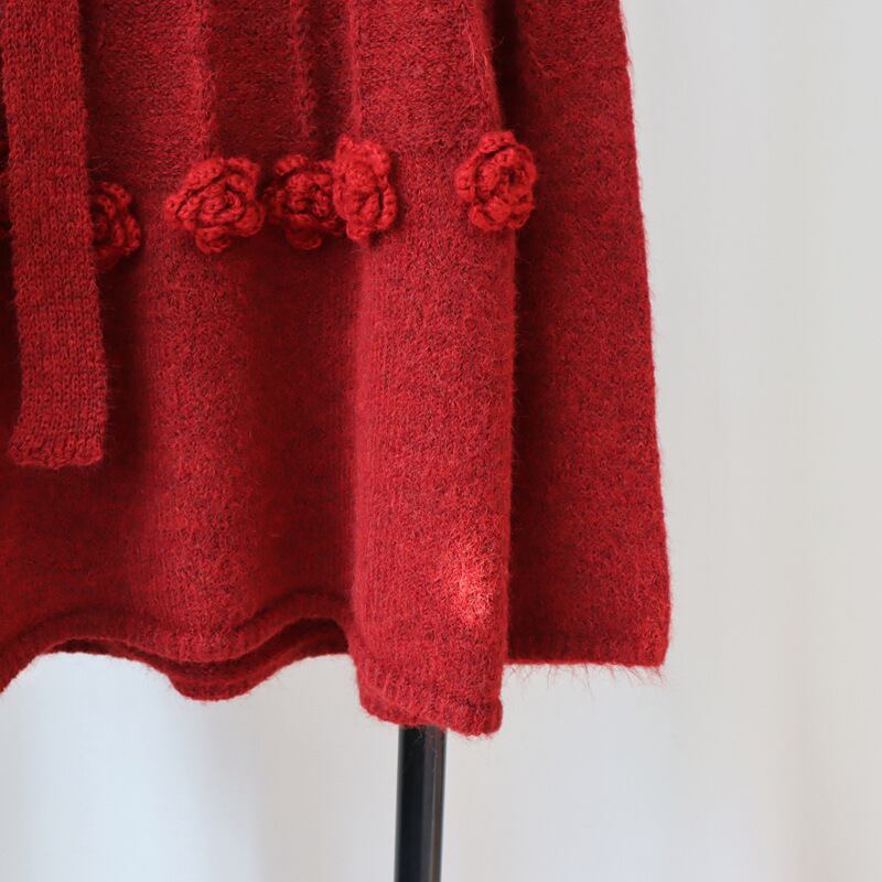 【tops】立体フラワーニットセーター　M28517