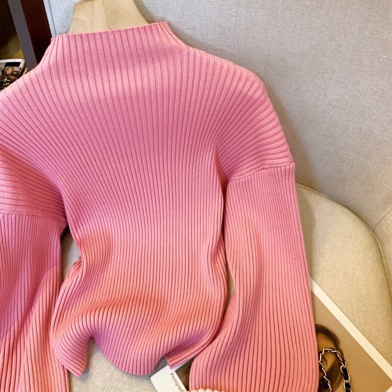 【tops】ランタンスリーブニットトップス　M29149