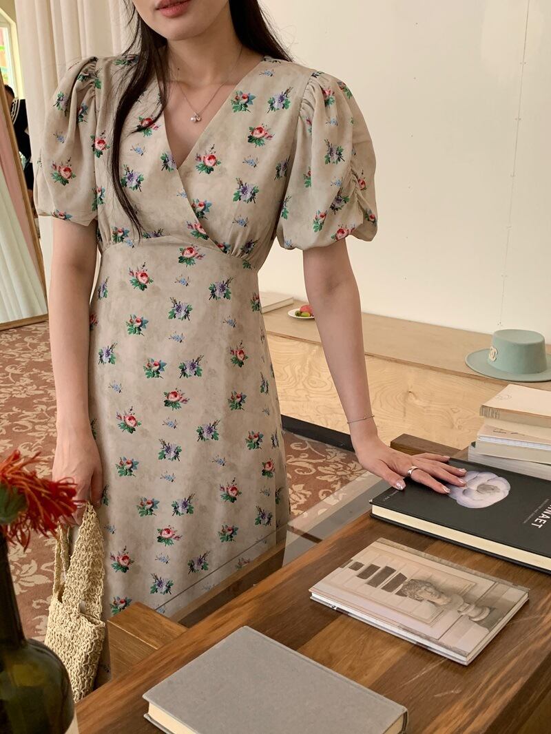 【dress】花柄ワンピース　M24741