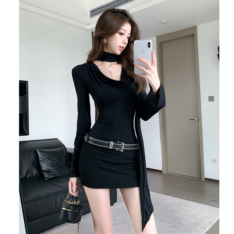 【dress】Vネックワンピース　M25334
