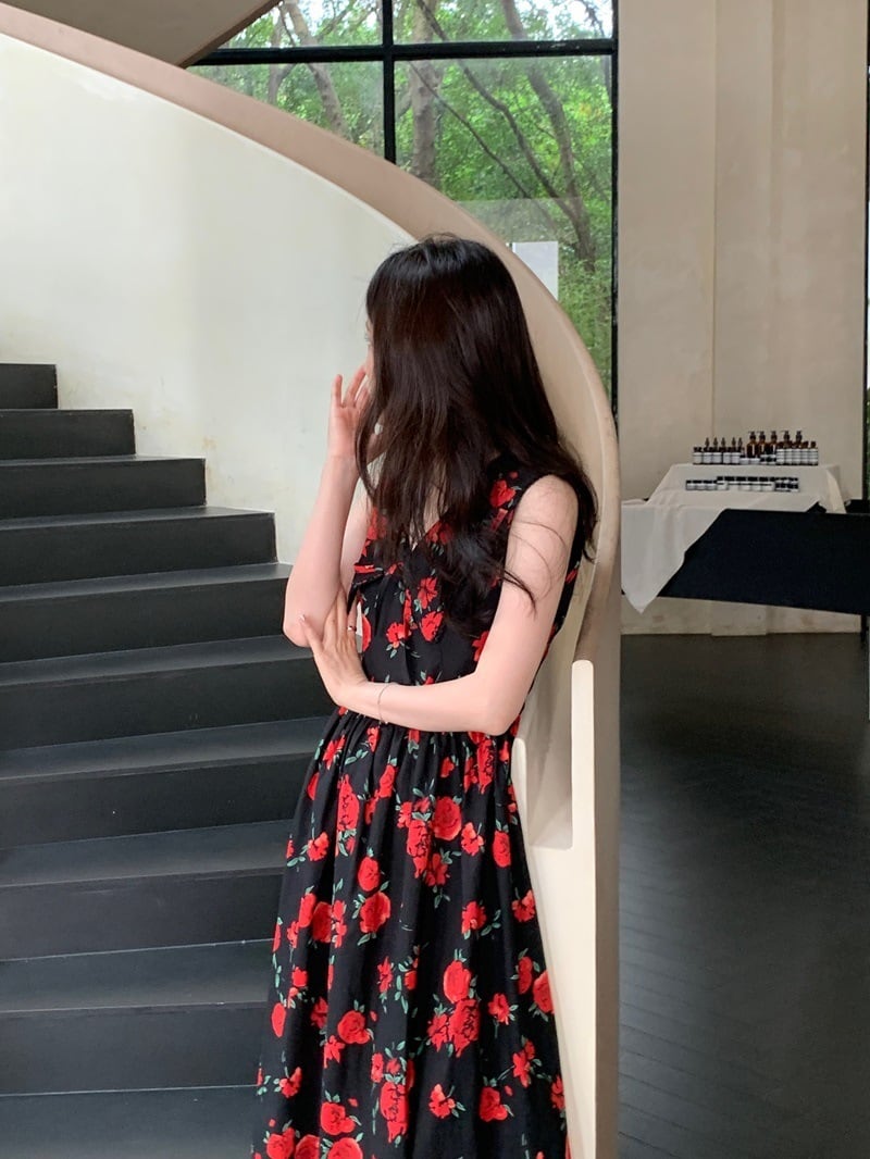 【dress】花柄ワンピース　M24869