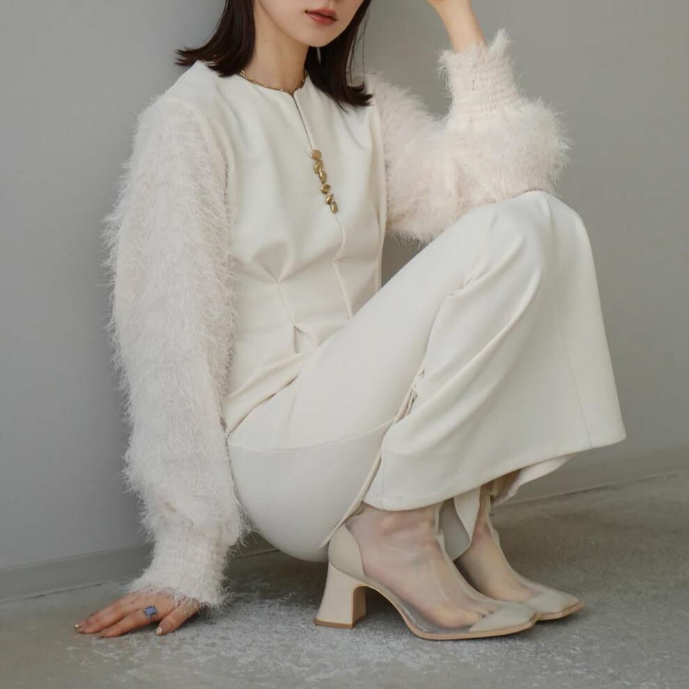 【dress】Ⅴネックドッキングワンピース　N2965