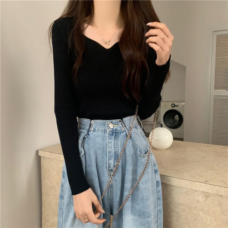 【tops】ニットトップス　M28069