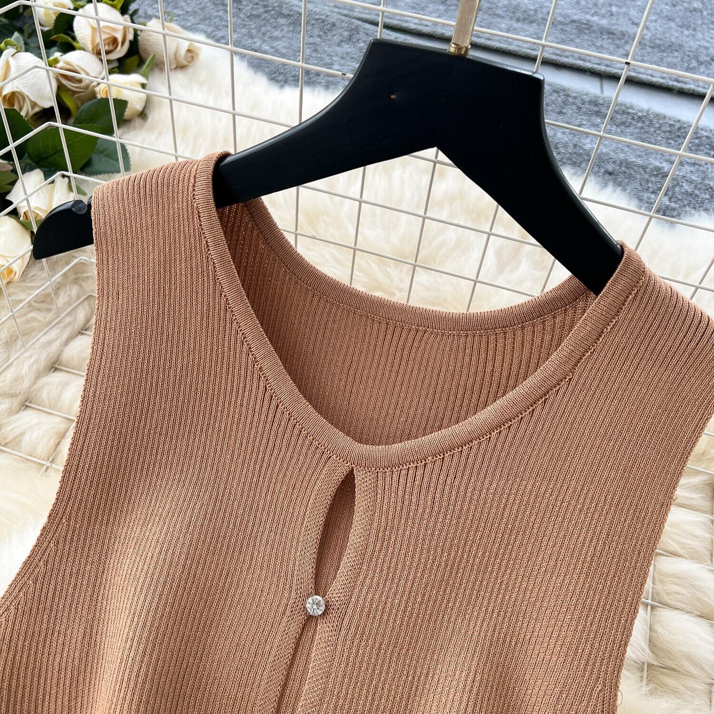 【dress】ノースリーブニットワンピース　M29709