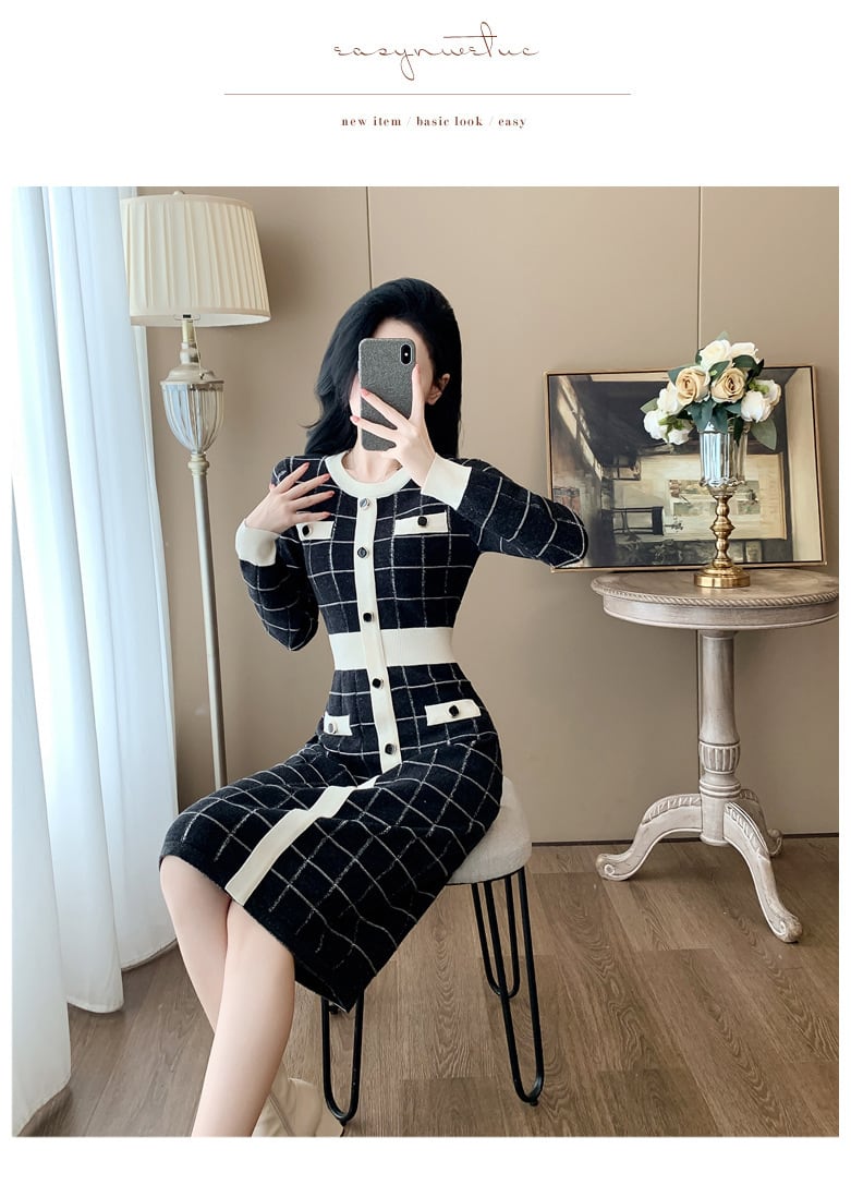 【dress】ニットワンピース　M25380