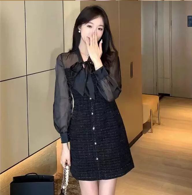 【dress】高級感リボンワンピース G19495