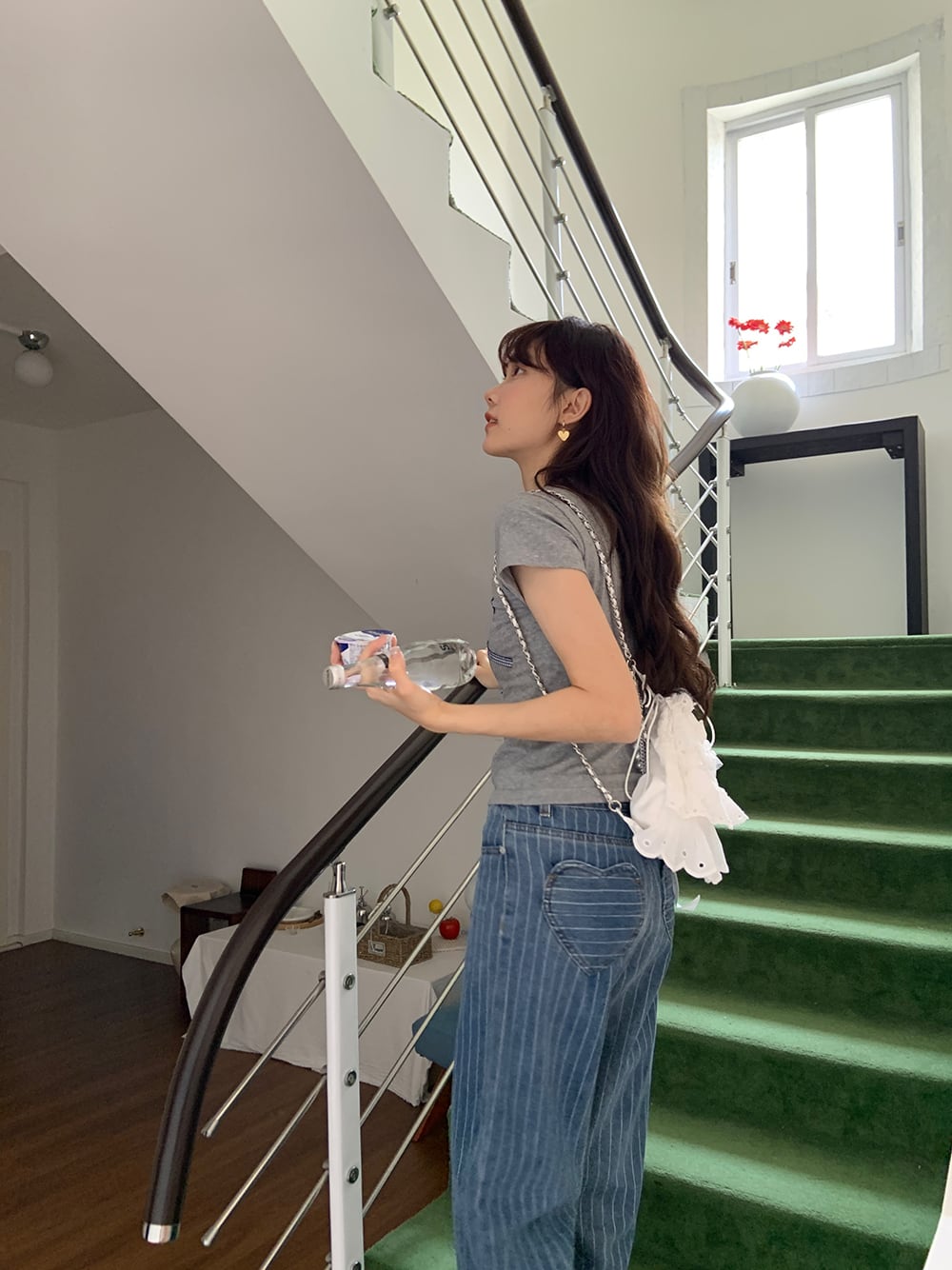 【tops】リボン付きTシャツ　M24988