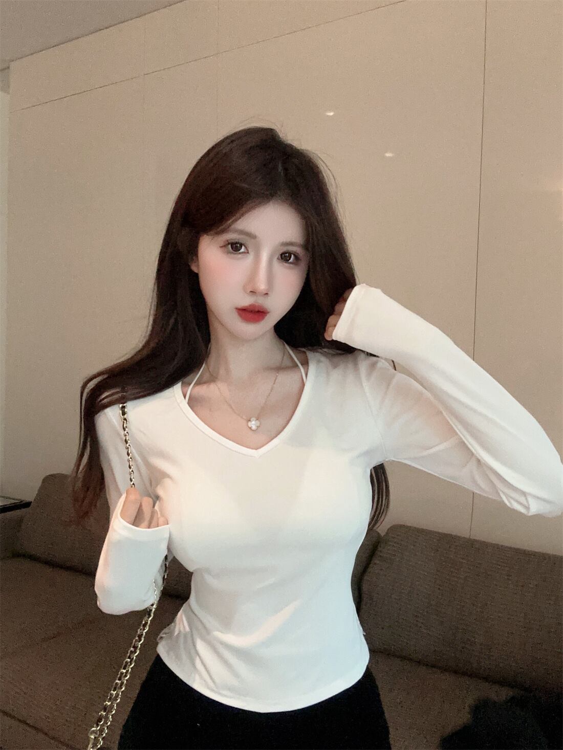 【tops】レース切り替えTシャツG20112