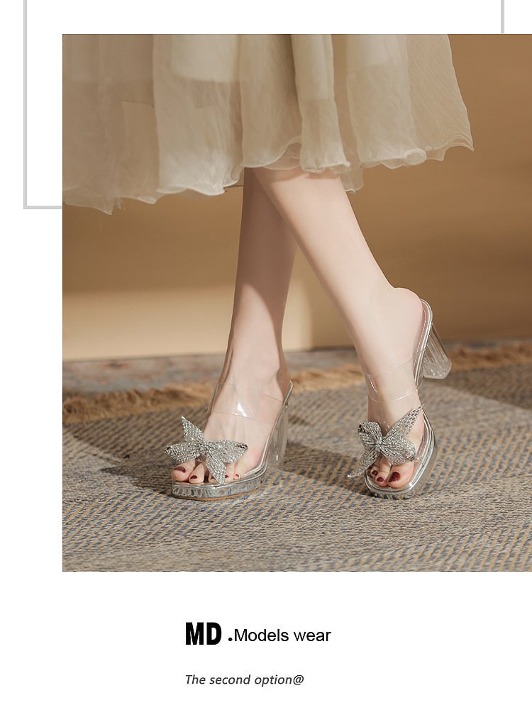 【shoes】リボン付きサンダル　M30228