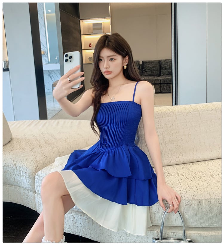【dress】キャミ切り替えワンピース　M23899