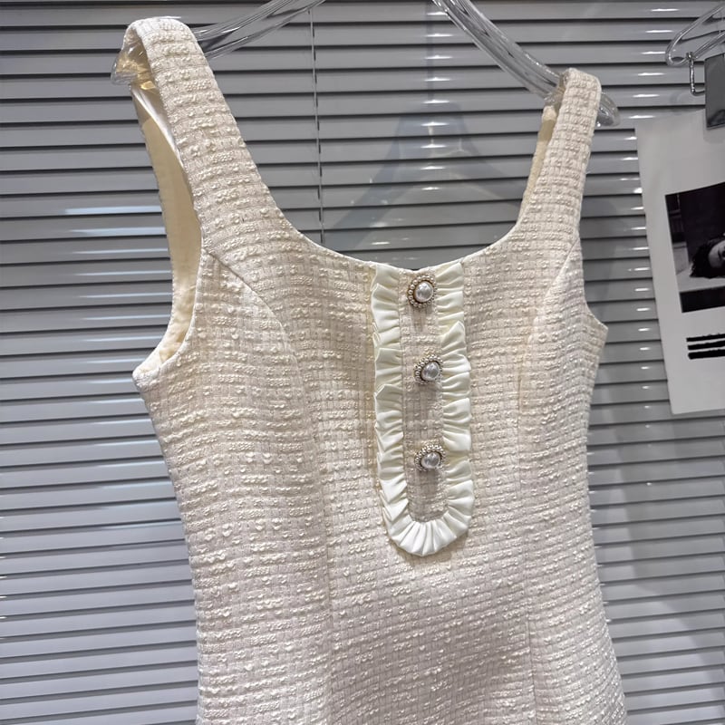 【dress】ツイードベストワンピース Q8163