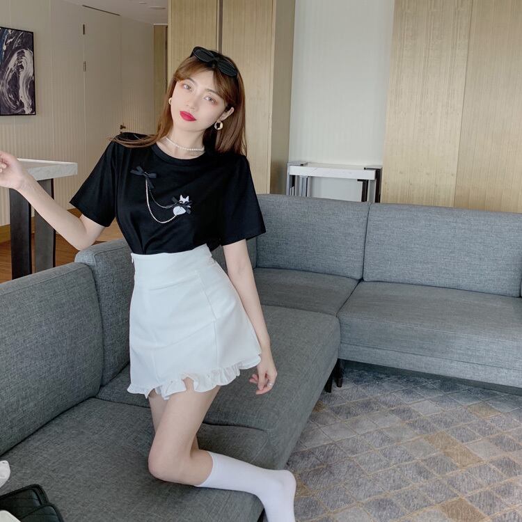 【bottoms】夏INS風Aライン合わせやすいボディラインショート丈スカートF0269