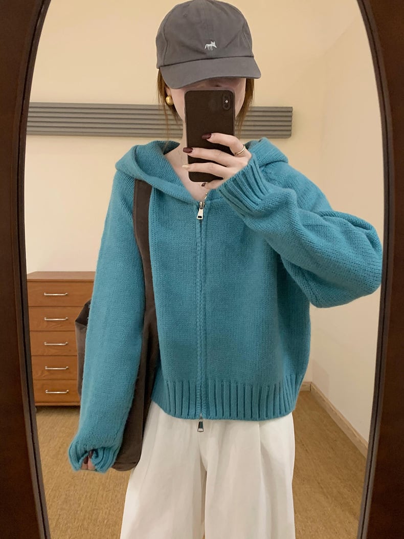 【outer】ファスナーニットカーデ　M27078