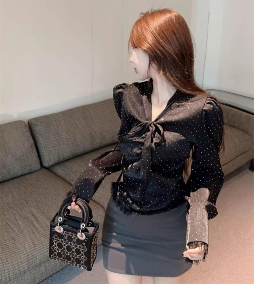 【tops】リボンレース ブラウスG21348