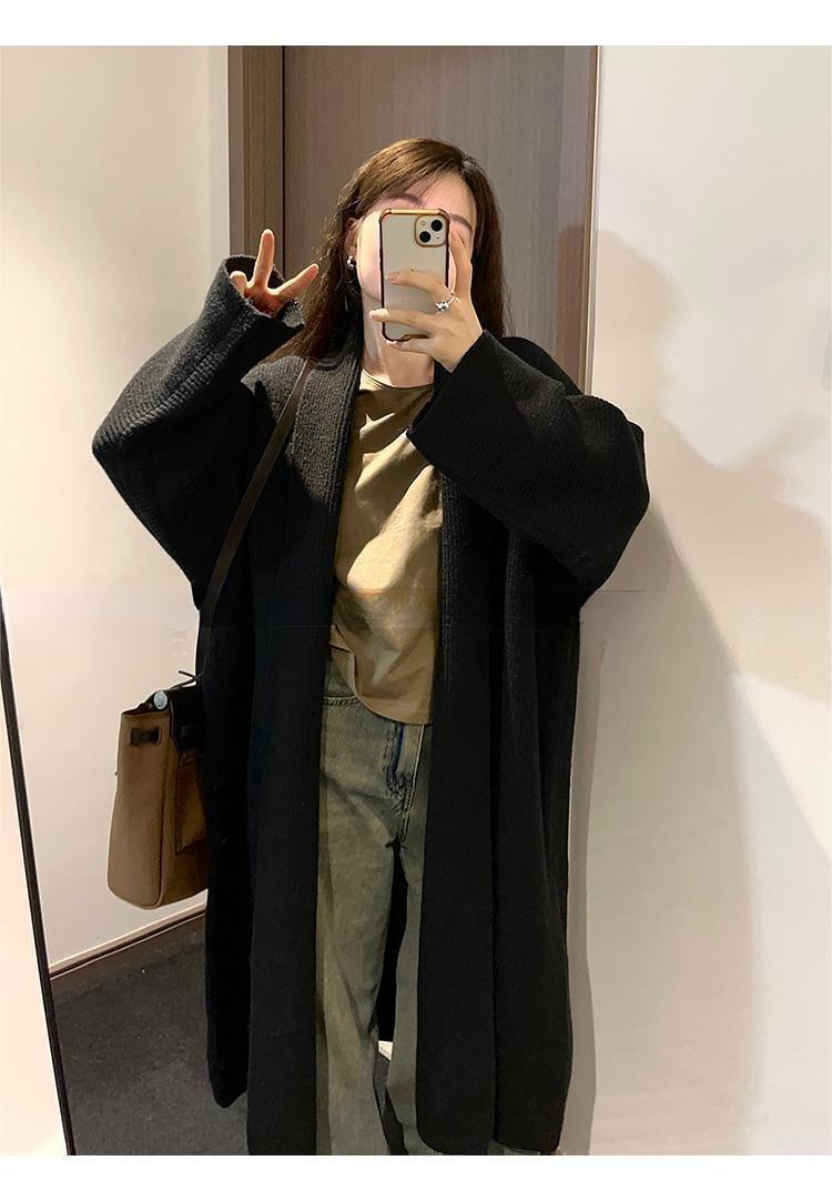 【outer】ロング丈ニットカーデ　M19009