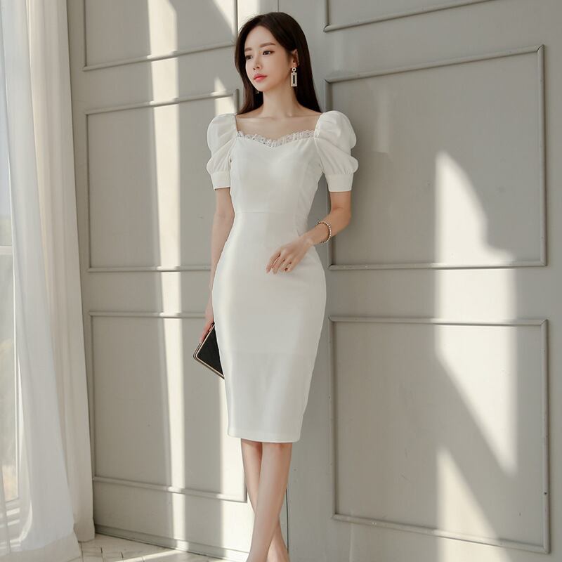 【dress】パフスリーブワンピース G20096