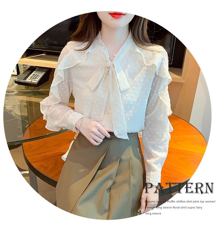 【tops】フリルシャツトップス　M25730