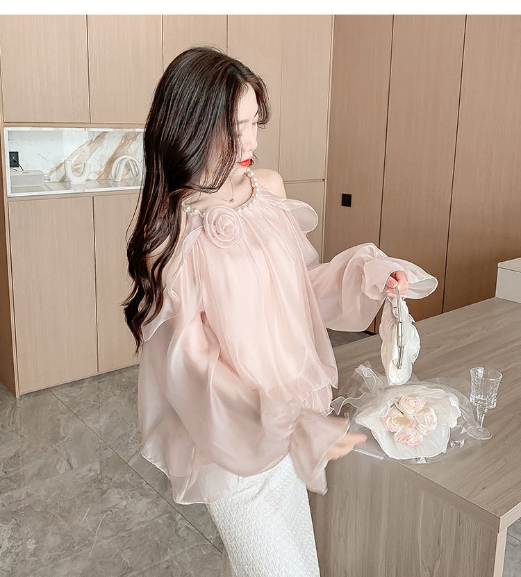 【tops】オフショルダーブラウス　M29371