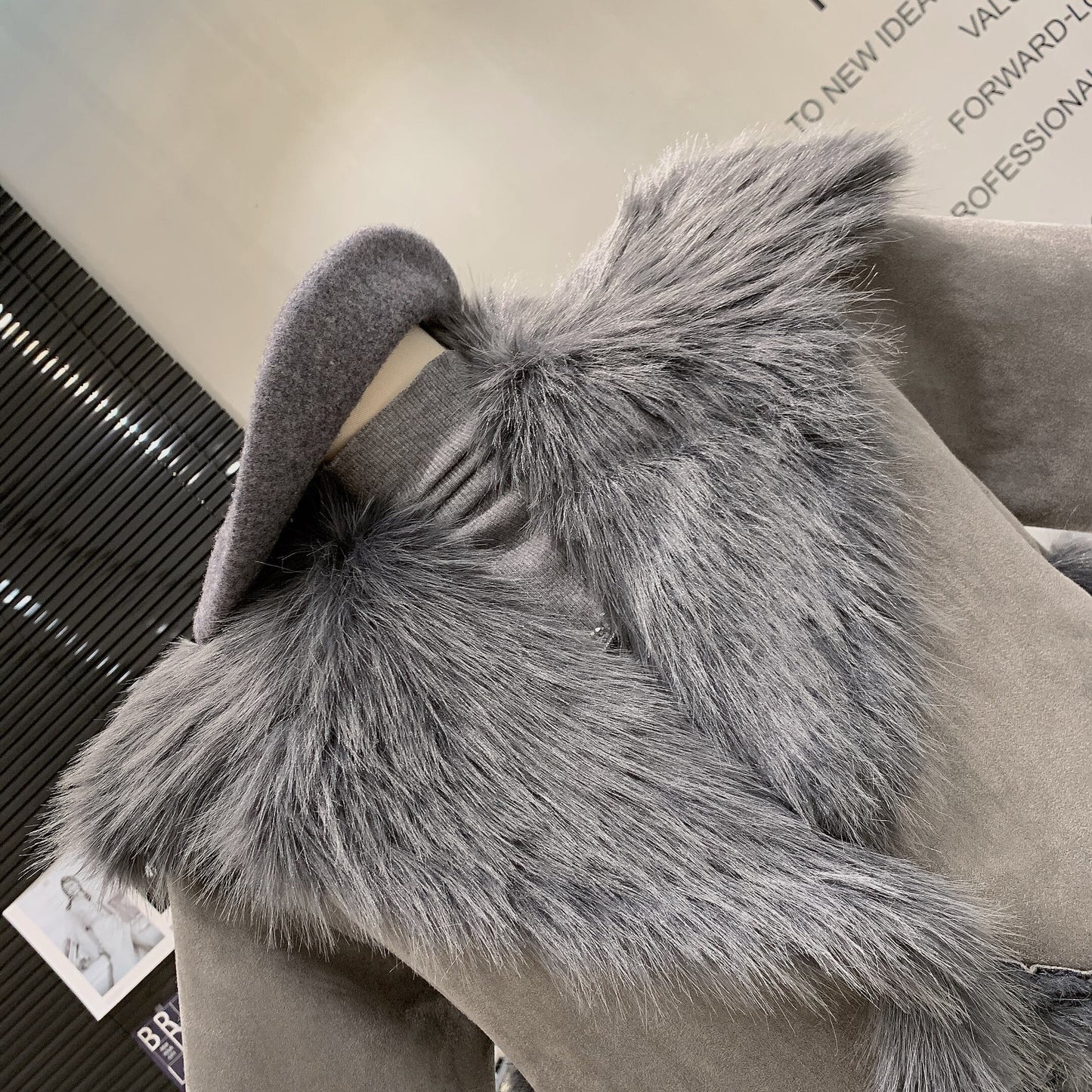 【outer】ファーショートコート　M27912