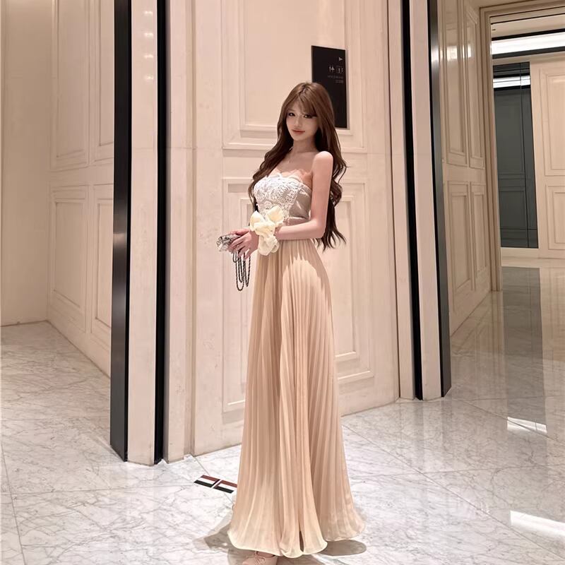 【dress】レースドッキングドレス Q7906