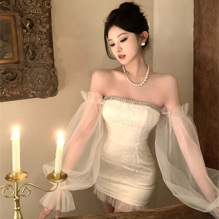 【dress】ボートネックデートワンピース　M29659