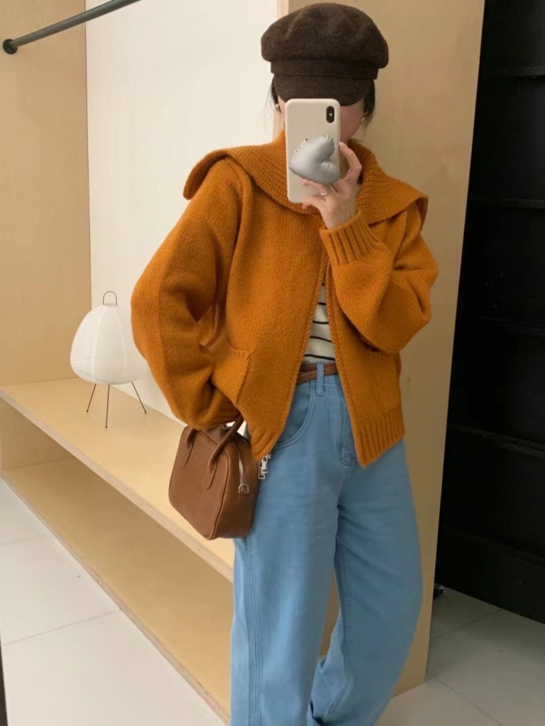 【outer】ファスナーニットカーデ　M25676
