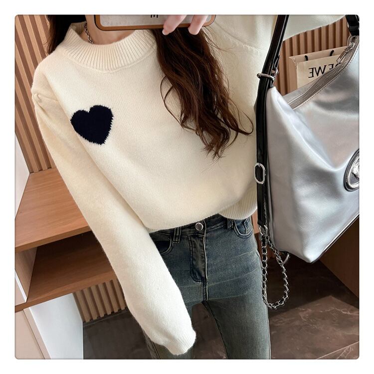 【tops】クルーネックニットセーター　M18596