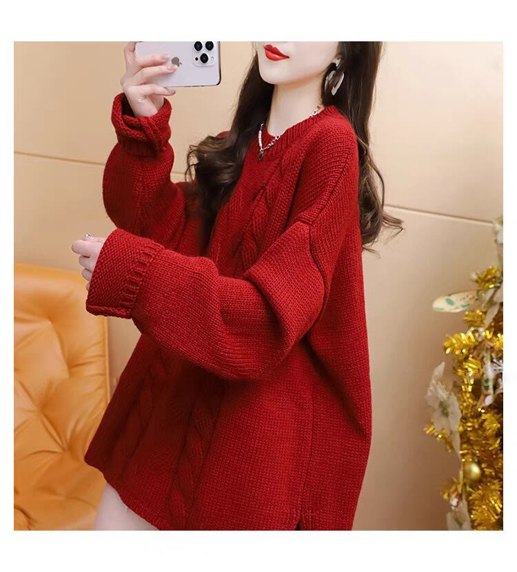 【tops】クルーネックニットセーター　M29162