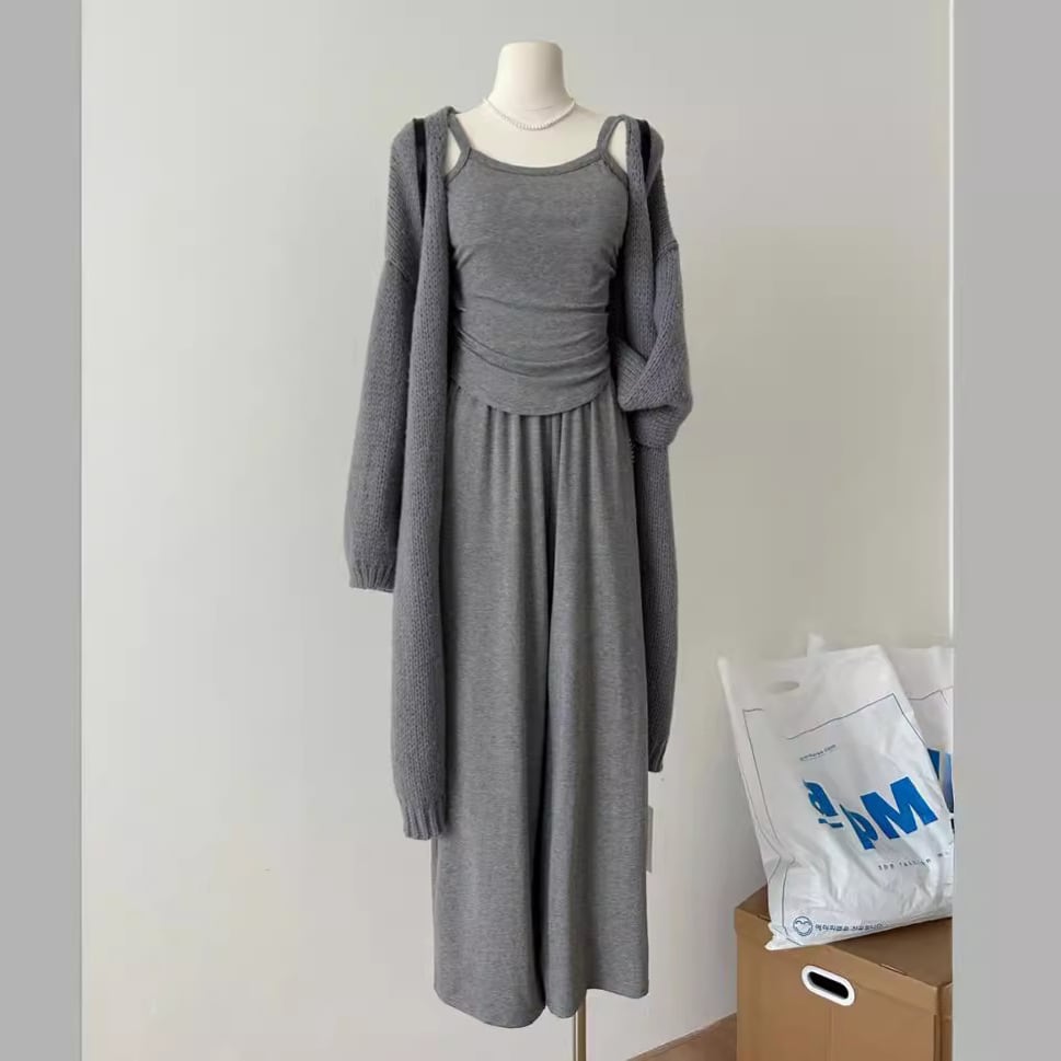 【outer】ロング丈ニットカーデ　M25620