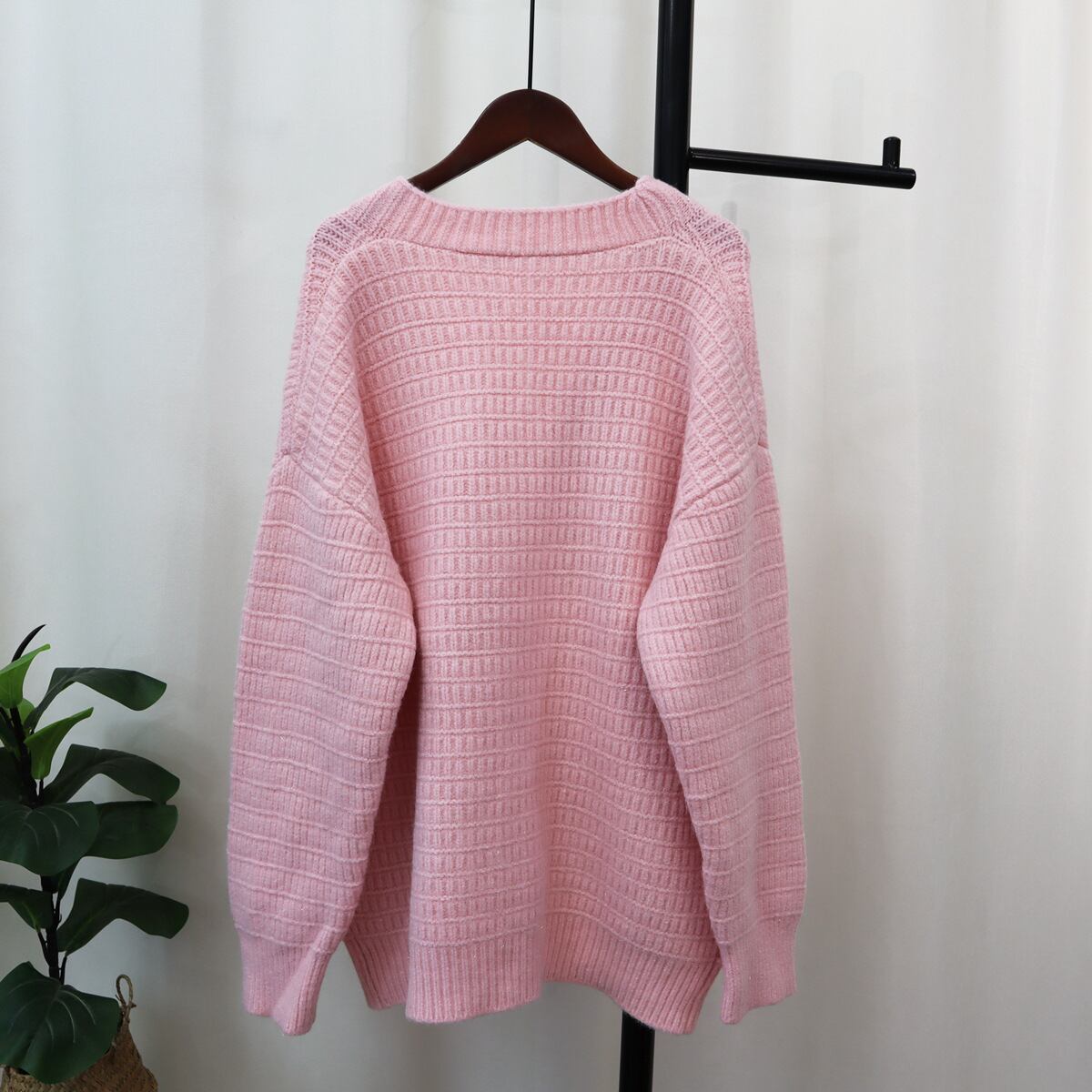 【outer】Vネックニットカーデ　M18707