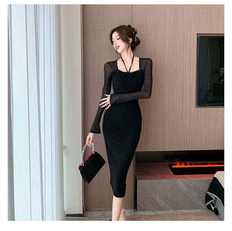【dress】チュールコンビワンピース　M29493