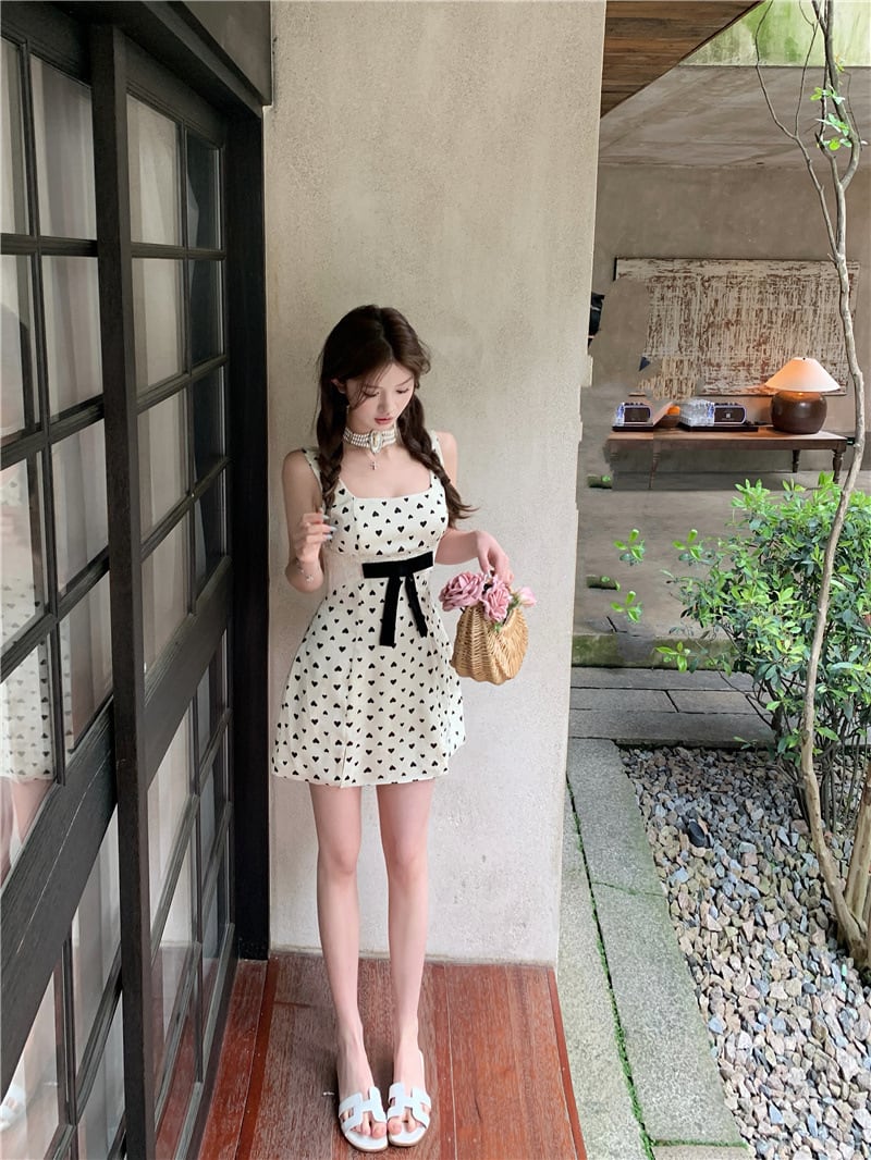 【dress】ハート柄キャミワンピース　M24332