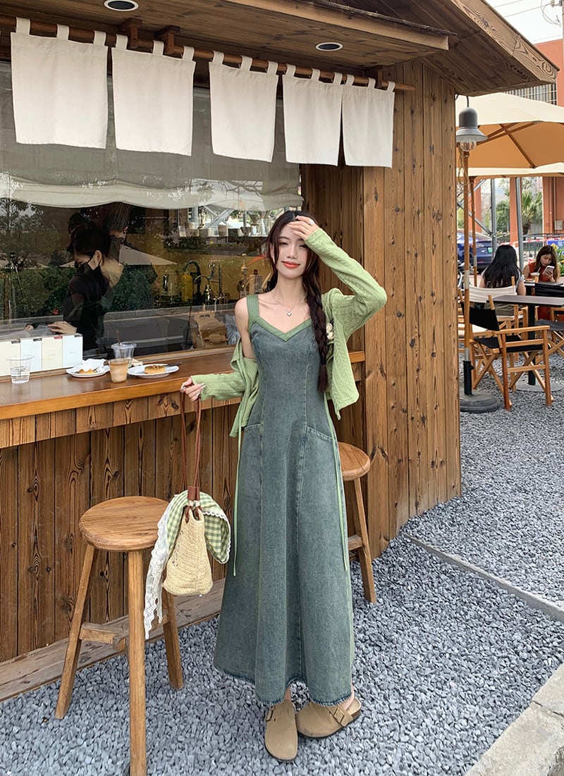 【dress】デニムキャミワンピースG21377