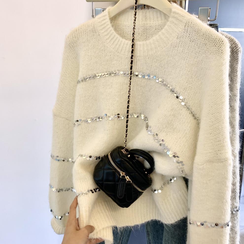 【tops】スパンコールニットセーター　M29252