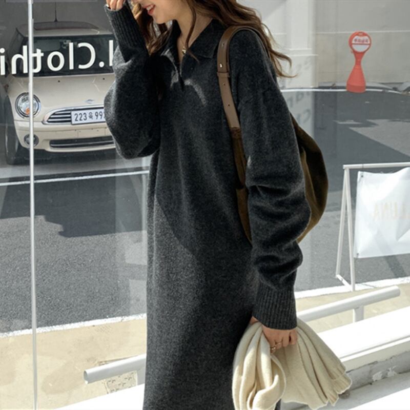 【dress】POLOネックワンピース　M19146