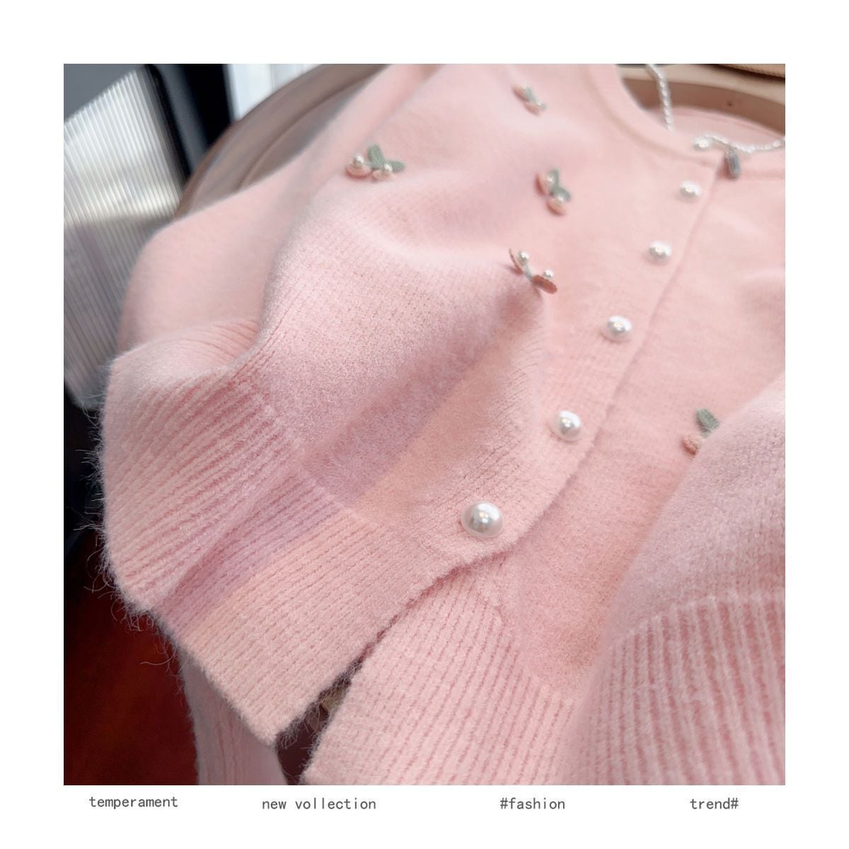【outer】パールニットカーデ　M26407