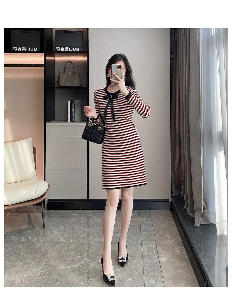 【dress】ボーダー柄ワンピース　M25482