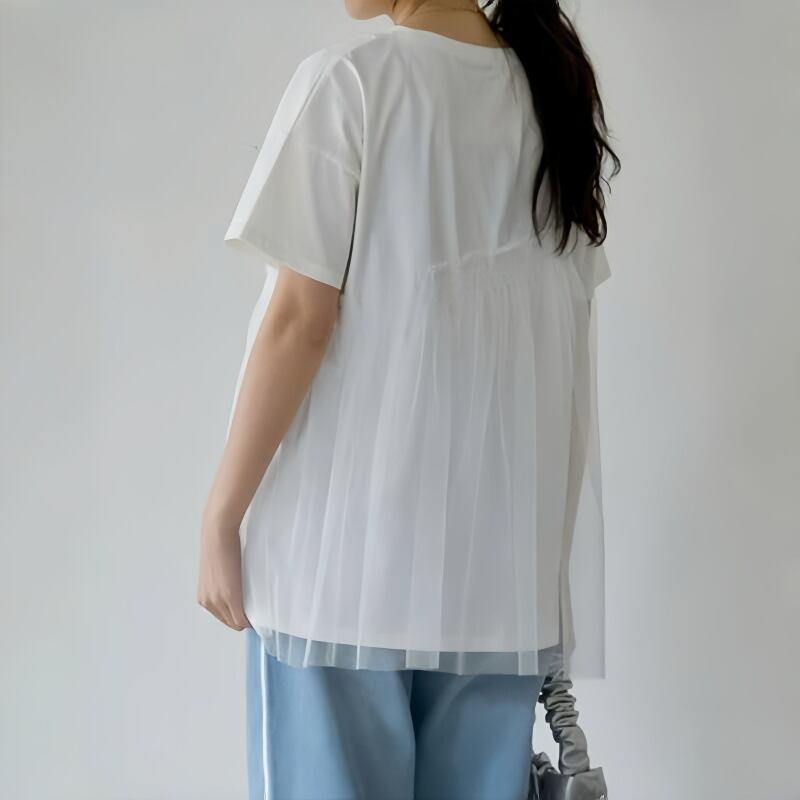 【tops】メッシュ切り替えTシャツG20304