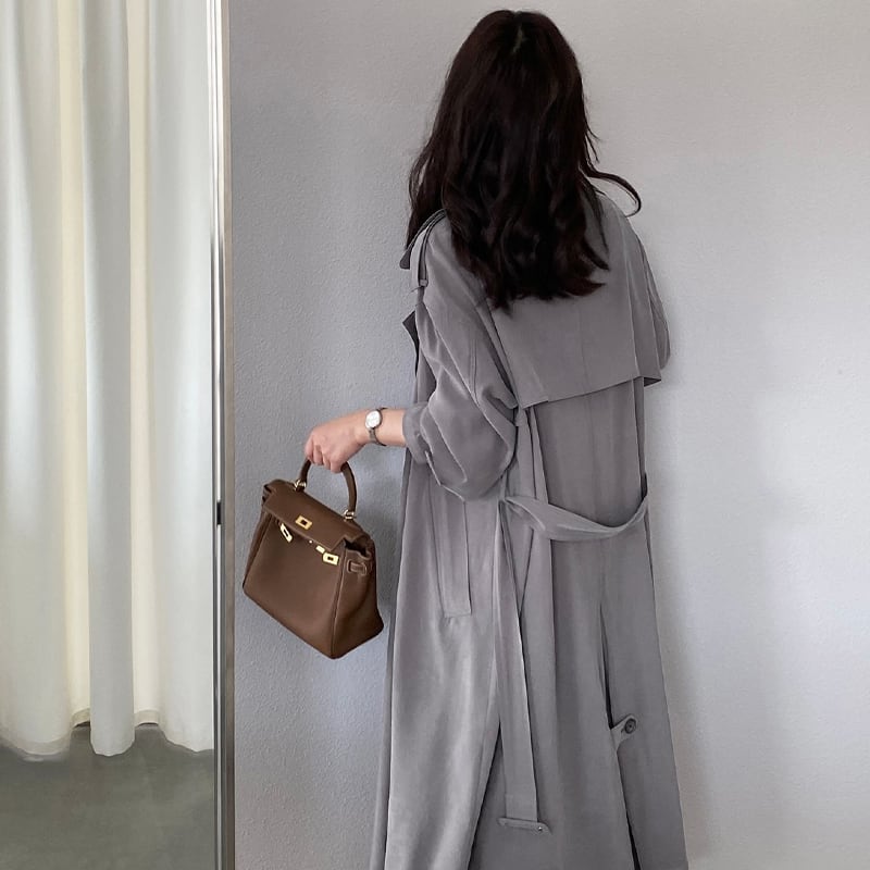 【outer】ロングトレンチコート Q8280